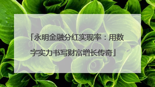 永明金融分红实现率：用数字实力书写财富增长传奇